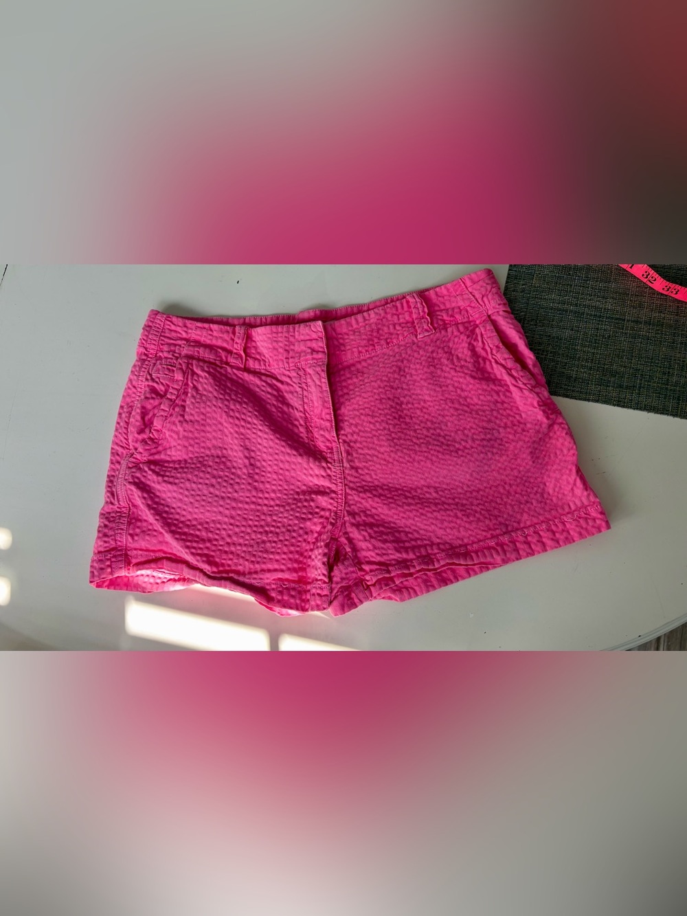 Vineyard Vines Hot Pink Textured Women's Bermuda Shorts